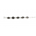 Designer Sterling Silver Bracelet setted with Faceted Smoky Quartz Stone